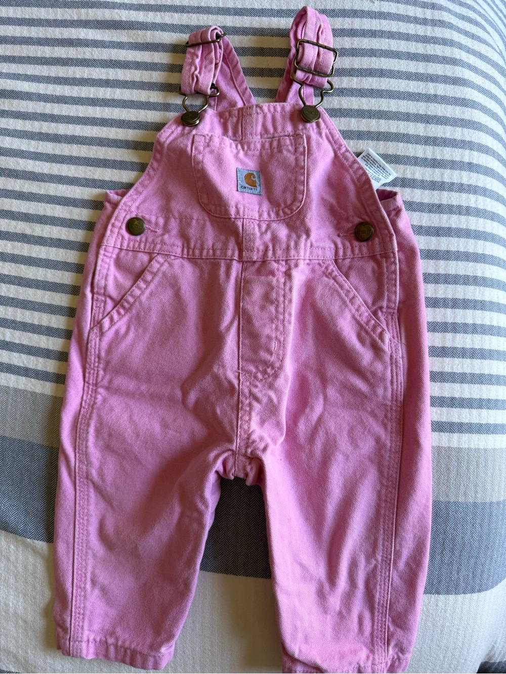 Carhartt Pink Infant Overalls with Front Pocket